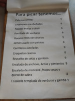 Taberna Do Salitre menu