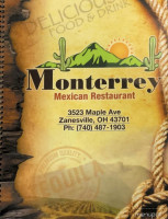 Monterrey Mexican menu