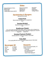 Roadhouse 125 menu