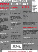 Bascom Carry Out menu