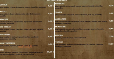 La Crêperie menu