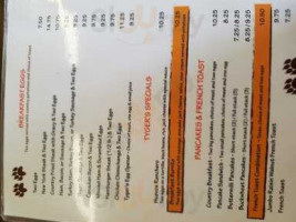 Tyger's menu