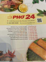 Pho 24 menu