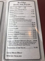 Gracie's Sea Hag  menu