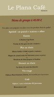 Restaurant Le Plana menu