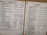 Valgykla Tomalina menu