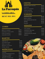 La Parroquia menu