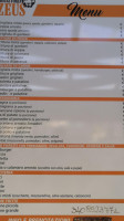 Friggitoria Zeus menu