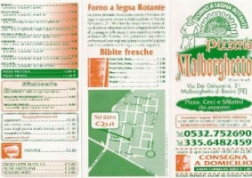 Pizzeria Malborghetto menu