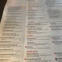 Spice Restaurant menu