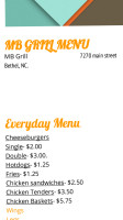 Mb Grill menu