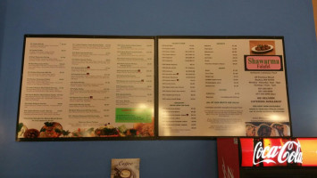 Shawarma Falafel menu