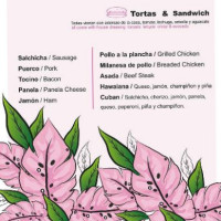 Loncheria Rosita menu