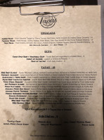 Tapas menu