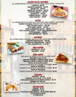 Argento's Pizza Palace menu