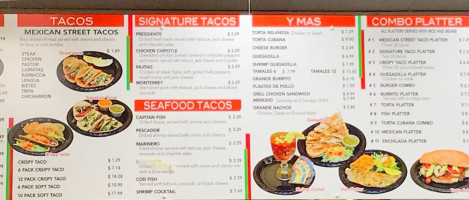 Tacos Y Mas menu