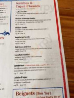 The Lost Cajun menu