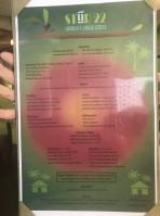 Stur 22 Lounge menu