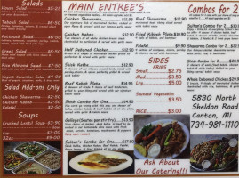 Sultan's Express menu