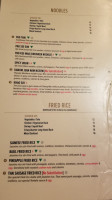 Thep Thai menu