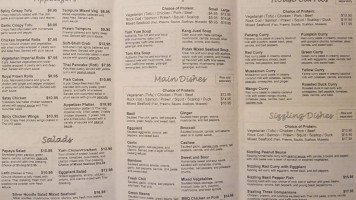 Thai Chili Cuisine menu