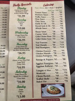 Tony's Pizzeria menu