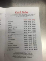 Thad's Place menu