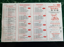 Hong Kong Garden menu