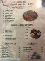 Yami Japan Sushi Hibachi menu