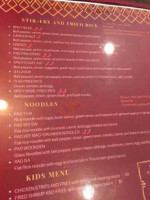 Tubtim Siam Thai Cuisine menu