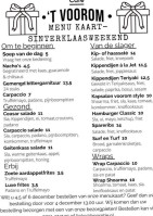 Café 't Voorom menu