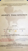 Andy's Thai Kitchen menu