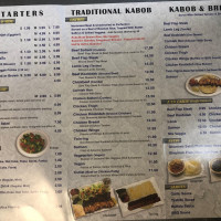 Aiden's Grill menu