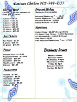 Mattawa Chicken menu