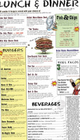 Buffalo Gap Saloon & Eatery menu