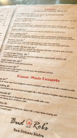 Bud Rob's Bistro menu