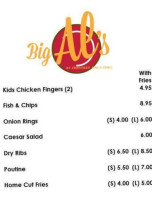 Big Al's menu