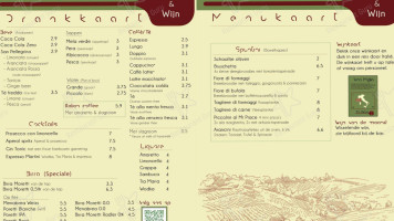 Mi Piace Pizza&wijn menu