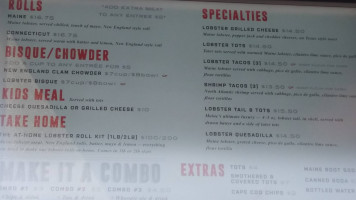 Cousins Maine Lobster West Hollywood menu