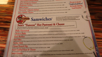 Famous Sam's menu