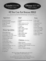 Gogi House menu