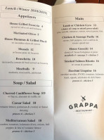 Grappa menu