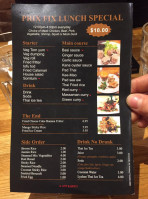 Dannee Thai menu