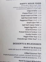 Mcmenamins Tavern Pool menu