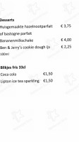 Berg En Dal menu