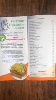 Lunchroom 't Valkje menu