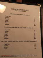 Kevin's Sushi Thai menu