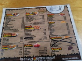 Mattie's Jumbos menu