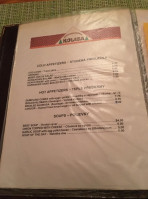 Koliba menu