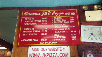 J V Pizzeria inside